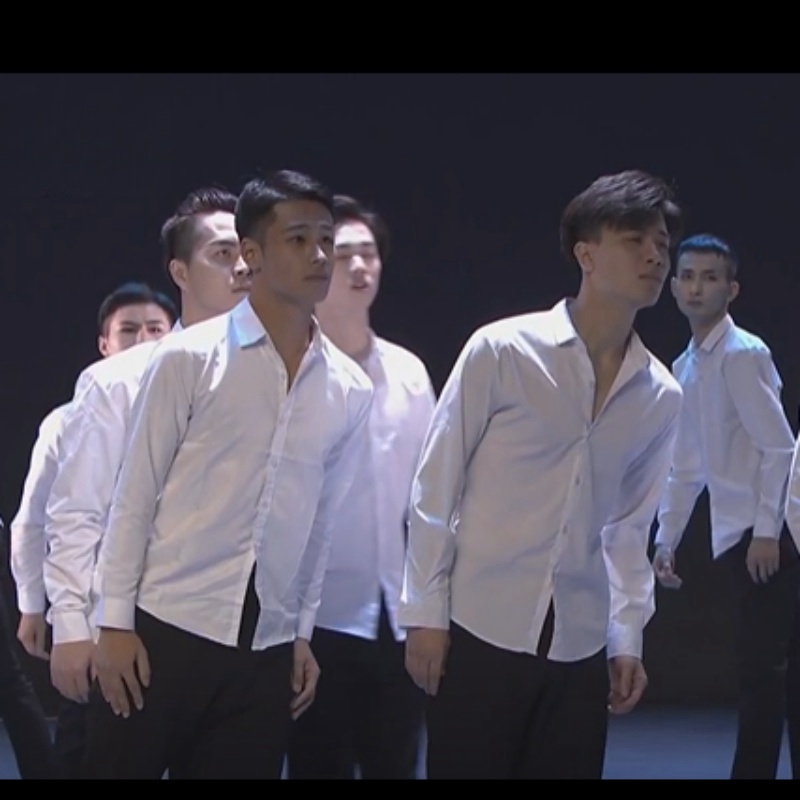 那不勒斯白色衬衫长袖高级感痞帅群舞老屋舞台演出服