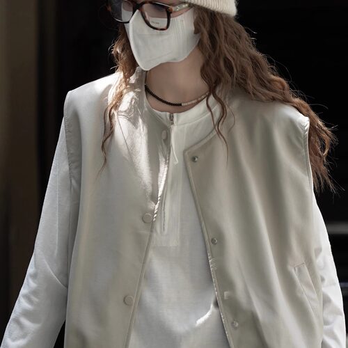 新款皮衣风格无袖马甲显瘦上衣女