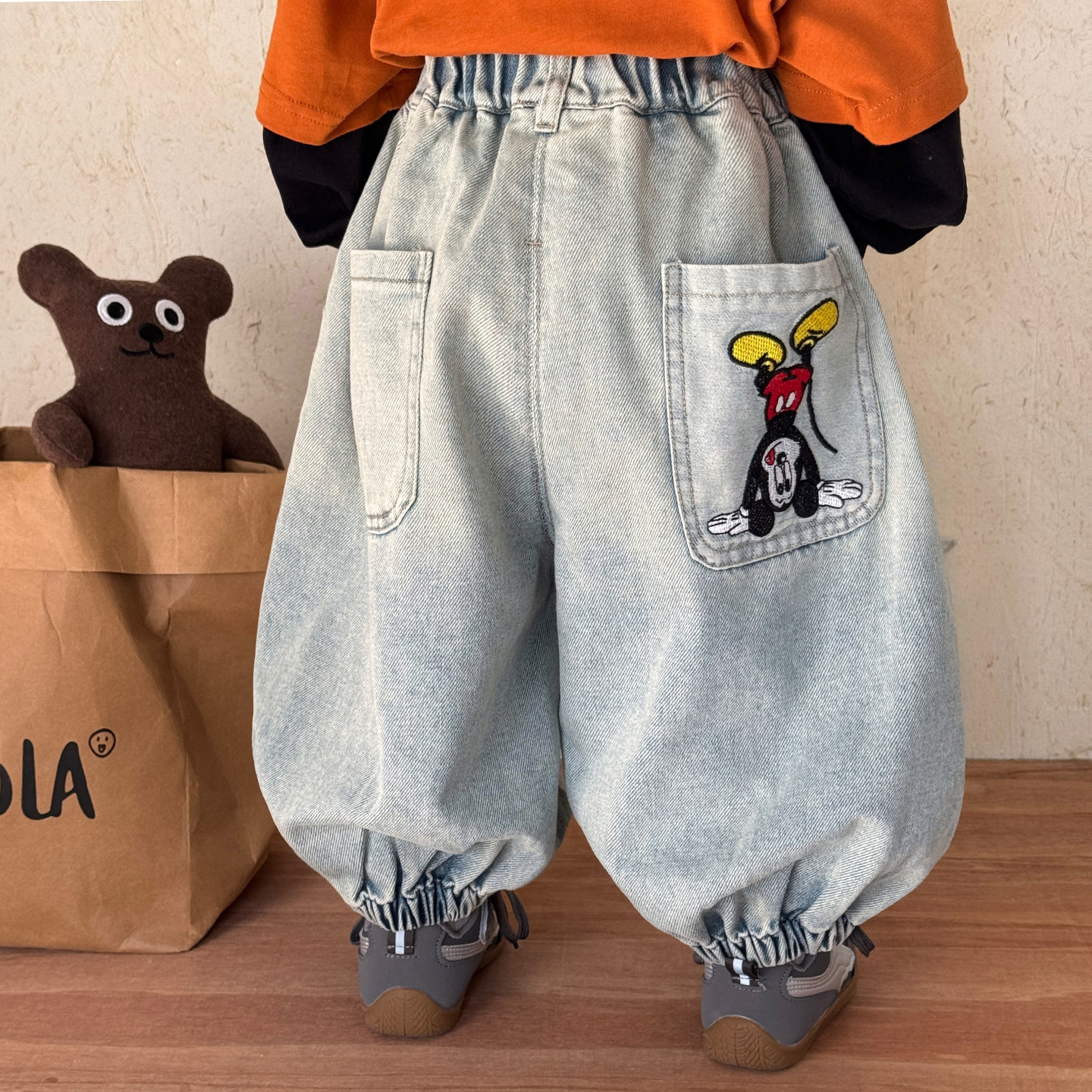 男童牛仔裤子2026新款春秋季韩版宽松童装宝宝灯笼裤儿童哈伦裤潮,童装/婴儿装/亲子装,裤子,淘宝优惠券,粉丝福利购,淘宝优惠卷