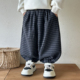 春秋季 童装 格子裤 男童裤 儿童哈伦裤 2026新款 韩版 子加绒宝宝灯笼裤