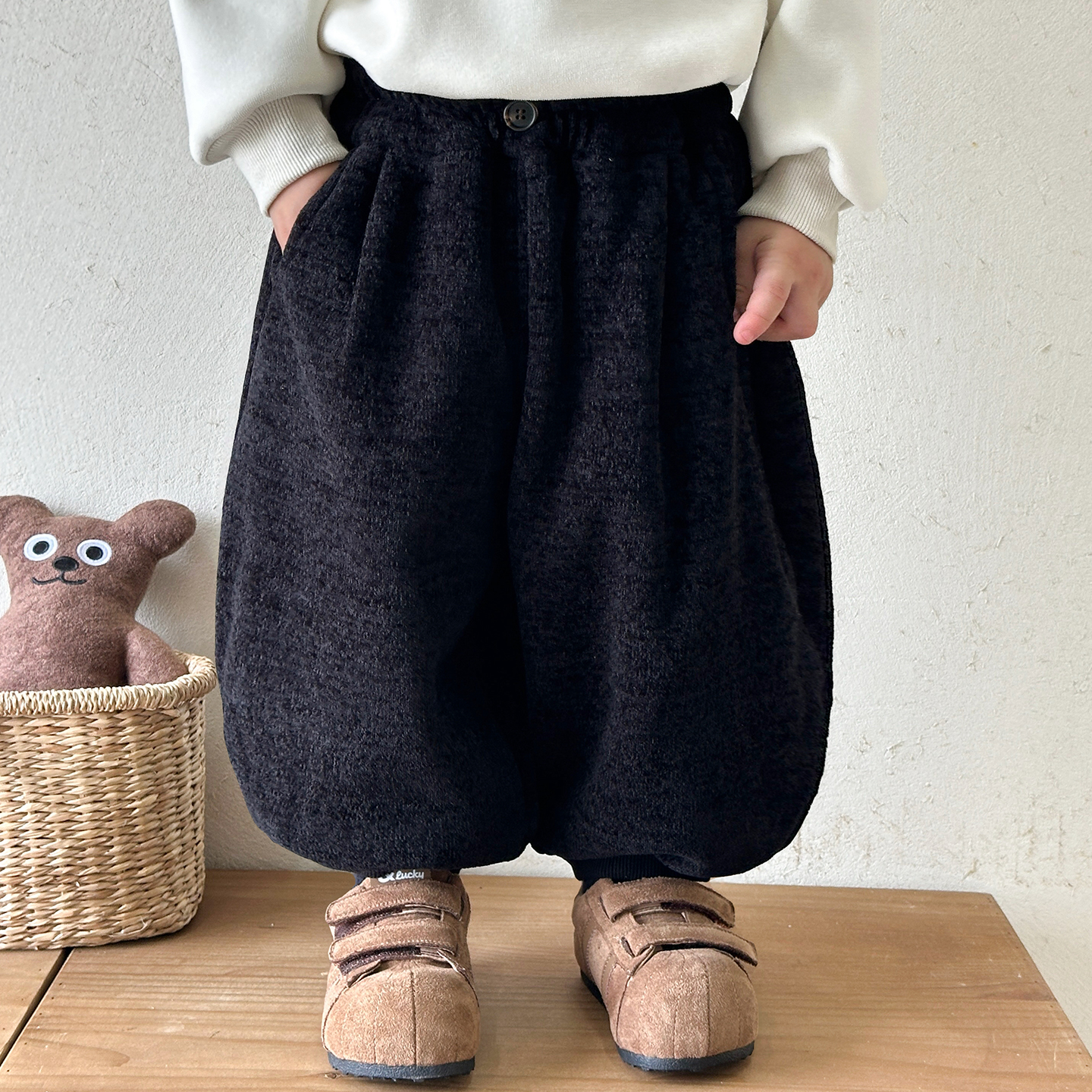 男童加绒裤子宝宝灯笼裤韩版宽松