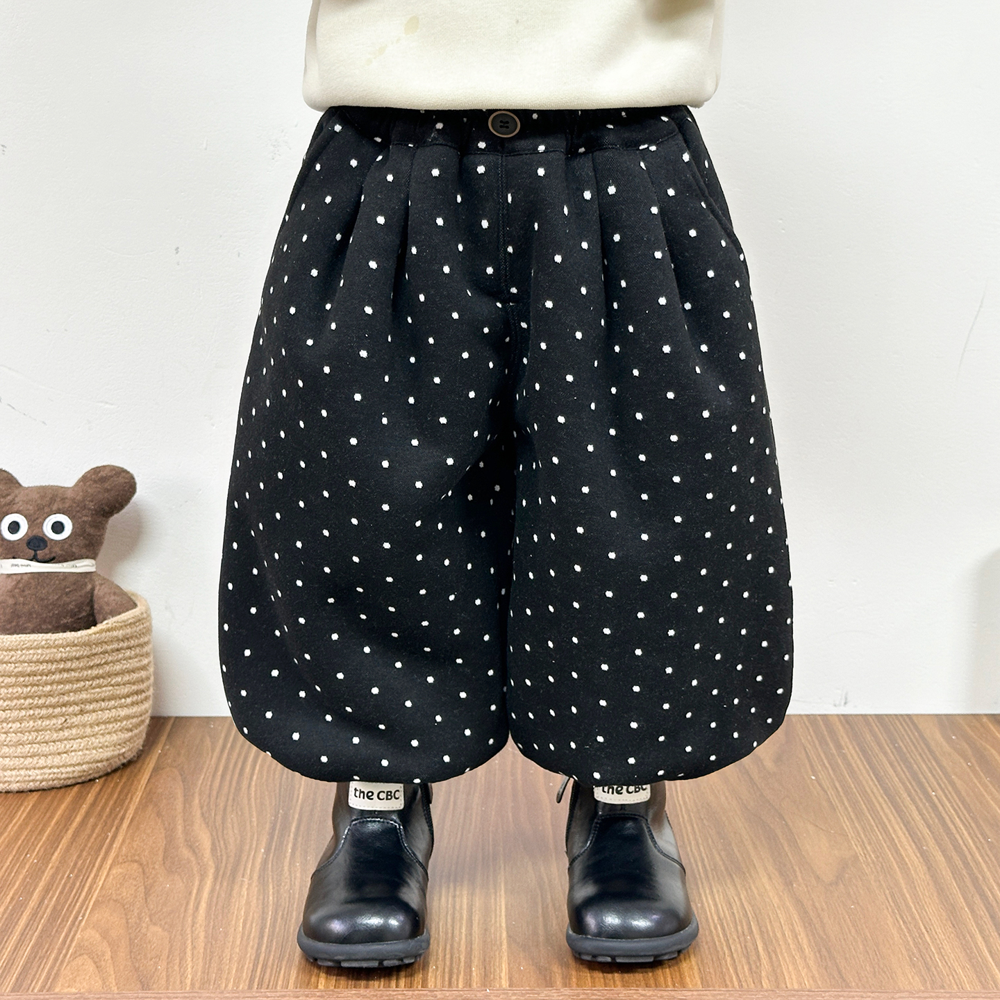 男童加绒裤子2025新款冬季宝宝灯笼裤加厚儿童哈伦裤束脚裤童装潮