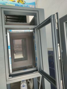 断桥铝门窗112双内开内倒窗断桥铝系统窗平开窗封阳台裸框批发