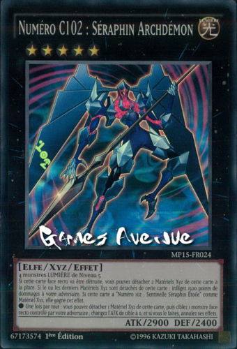 【假面卡牌】游戏王 mp15 欧版 sr no.102 光堕天使 贵魔 一刷