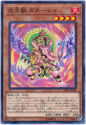 【假面卡牌】游戏王 N/SR/SER 炎王兽 甘尼许 1002/SR14 日文