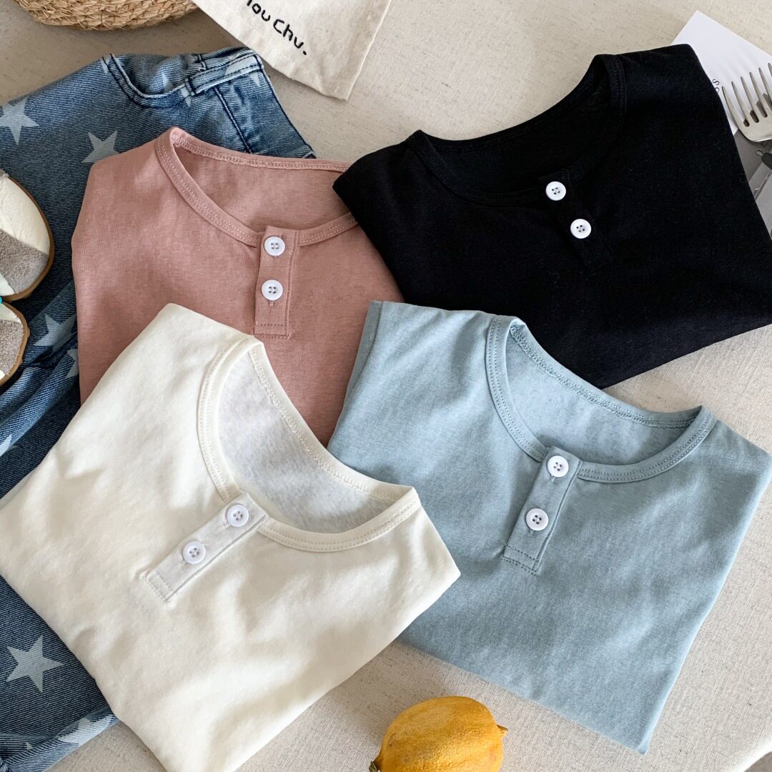 韩女童打底衫男童春款儿童长袖T恤小童宝宝春装百搭纯棉上衣t恤衫