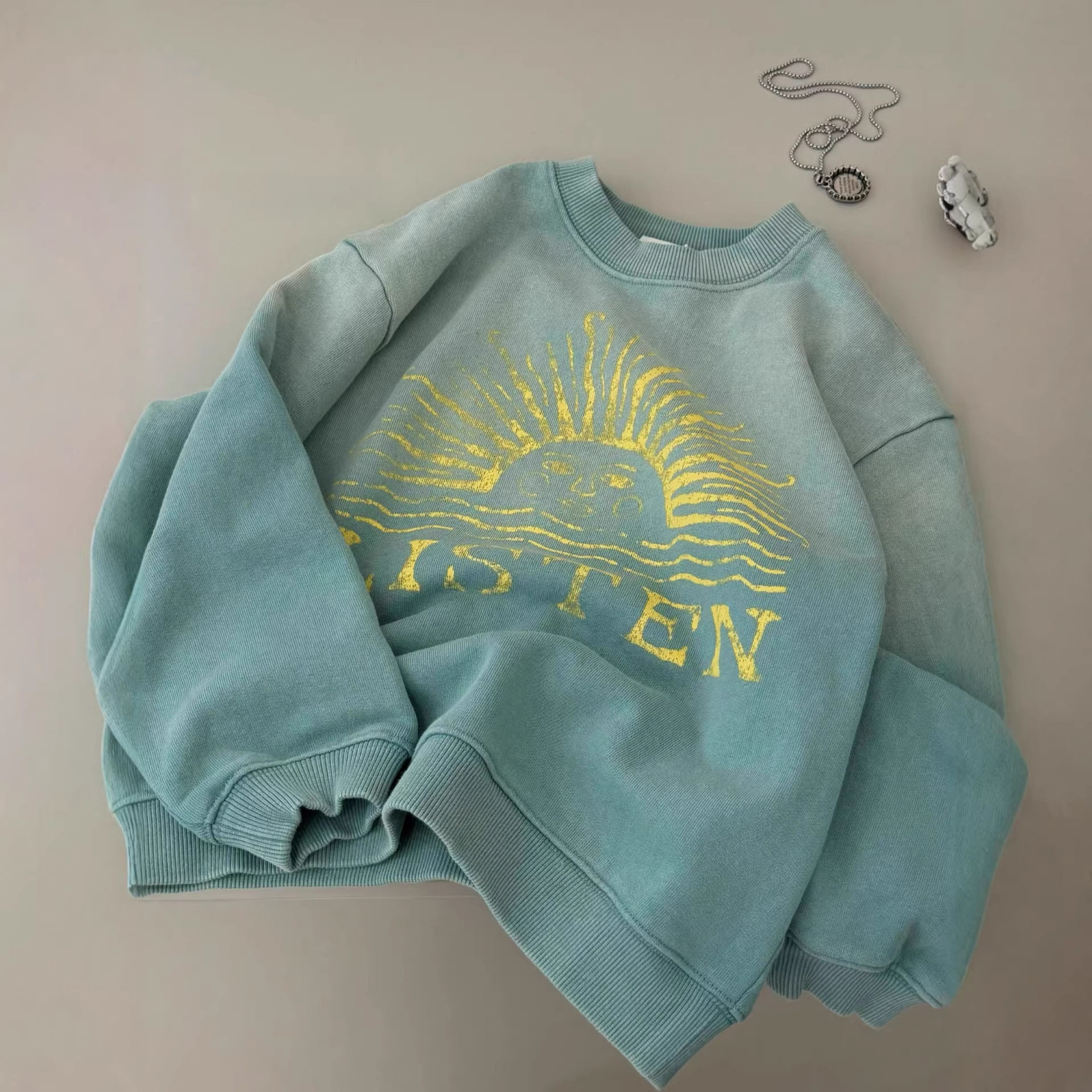 男童秋季长袖卫衣2026新款大儿童男孩春秋款装痞帅渐变T恤上衣潮