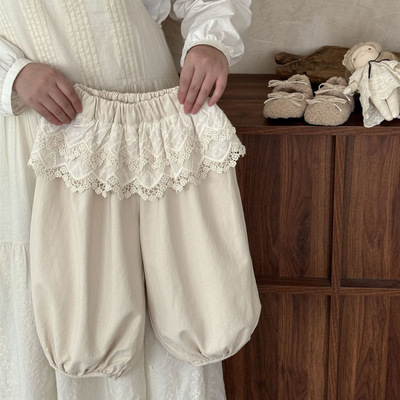 2025秋季新款韩系轻薄女童韩版灯笼裤洋气裤休闲洋气束脚屁帘秋装