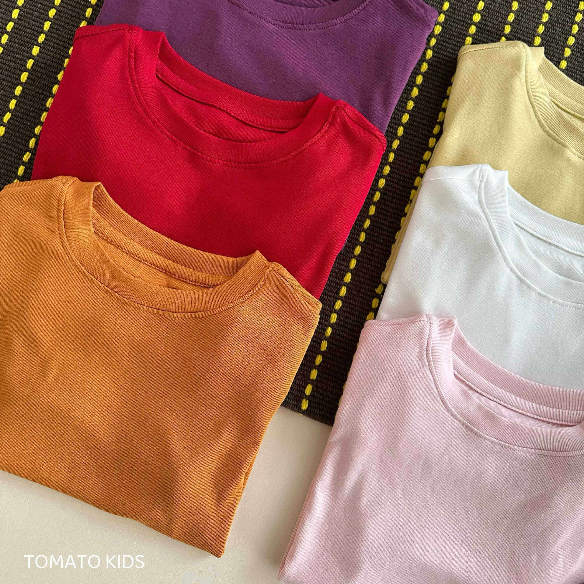 2026夏季新款儿童莫代尔纯色百搭男女童面膜弹力宝宝T恤夏装韩系