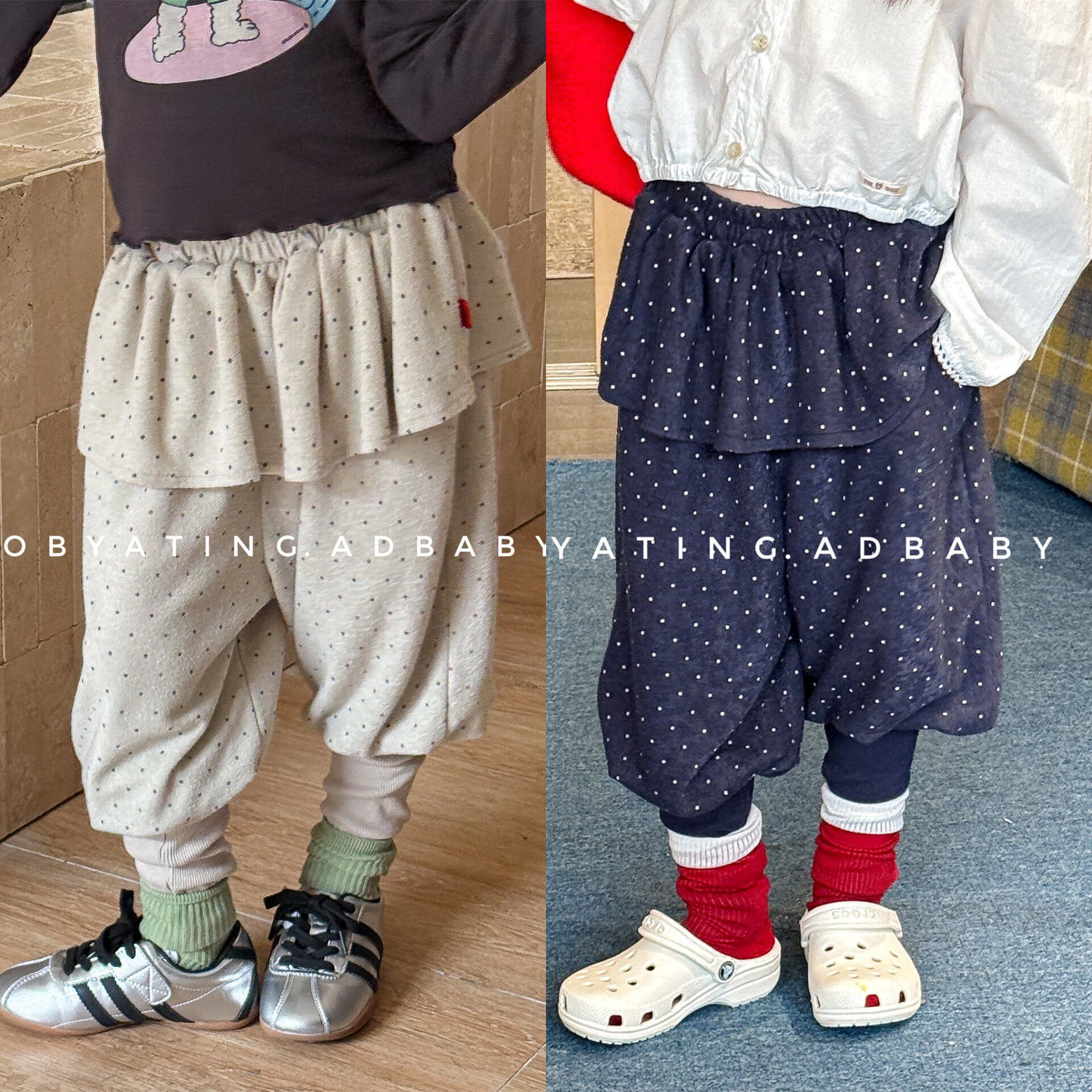 2026春童装春装新品 儿童韩版春款收脚卫裤男童女童休闲裤子 韩系