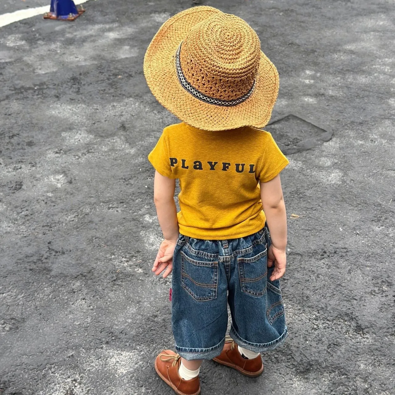 韩版男童套装2026夏季儿童百搭卡通印花黄色短袖背带连体牛仔短裤