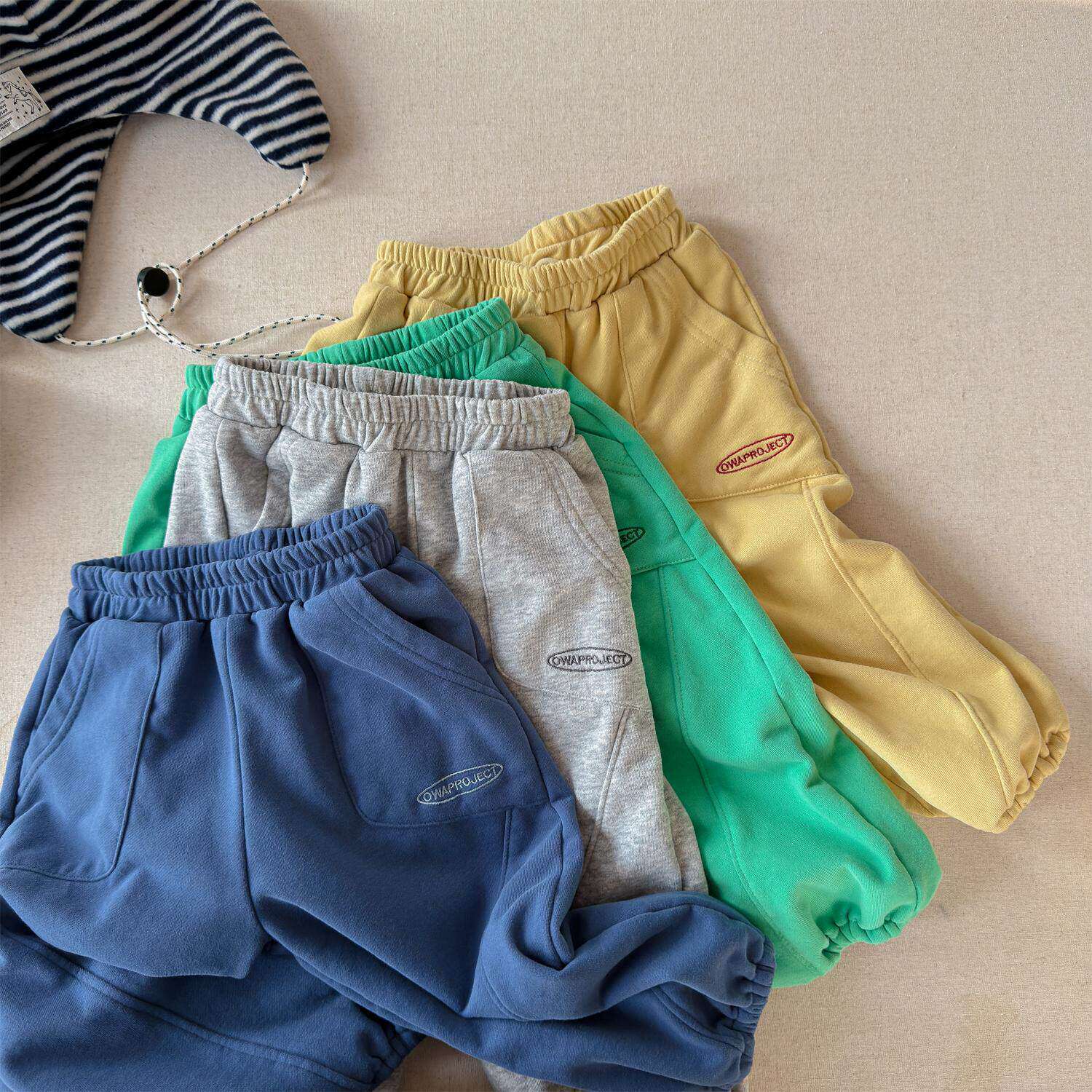 2026春季韩系春装童装新款儿童韩版春装卫裤男童长裤女童裤子7061