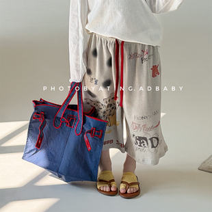 2026韩系下装 童装春夏款儿童韩版春装7分裤男童中裤女童裤子7105