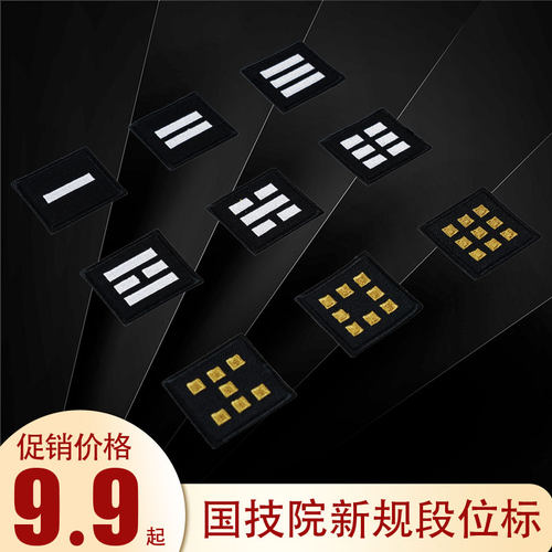 韩国正版跆拳道黑带段位标刺绣标新规段位级别段位标志标签背胶