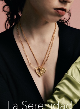 LaSerenidad镂空爱心项链纯银