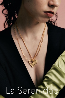 LaSerenidad镂空爱心项链纯银