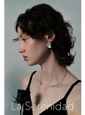 LaSerenidad年轮螺旋珍珠耳饰女 个性小众磨砂高级感原创设计礼物