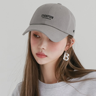 韩国进口帽子女硬顶饱满弯檐显脸小鸭舌帽遮阳防晒休闲棒球帽男