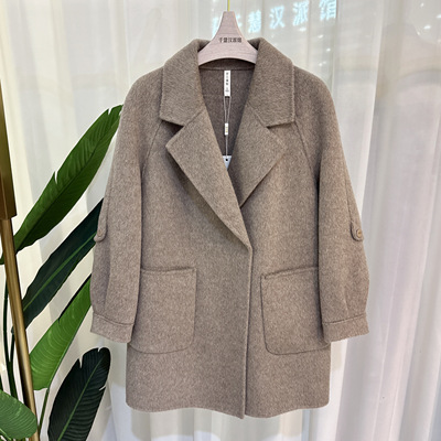 MW5809L时尚双面苏丽羊毛大衣女