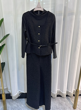 S26CTK002时尚套裤女马甲小衫裤子三件套气质2026春季专柜同款