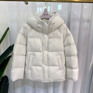 专柜正品 6512时尚 羽绒服女保暖连帽90白鸭绒气质显瘦2025冬季