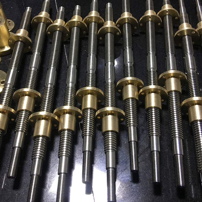 梯形丝杆加工定做T型丝杆正反牙一体螺杆TR16 18 20 22 24 28 32