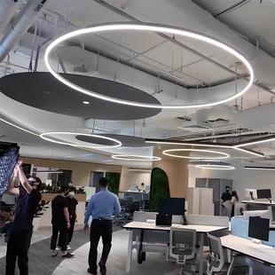 led圆形圆环吊灯现代简约工业风办公会议室商场工作室工程定制灯