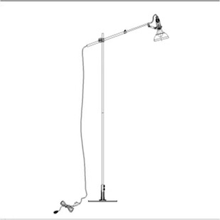 台灯家用复古卧室工业风床头灯书桌 中古装饰长臂艺术落地灯