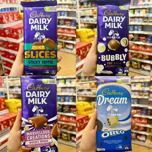 香港代购 澳洲进口Cadbury 吉百利太妃糖夹心牛奶薄荷气泡巧克力