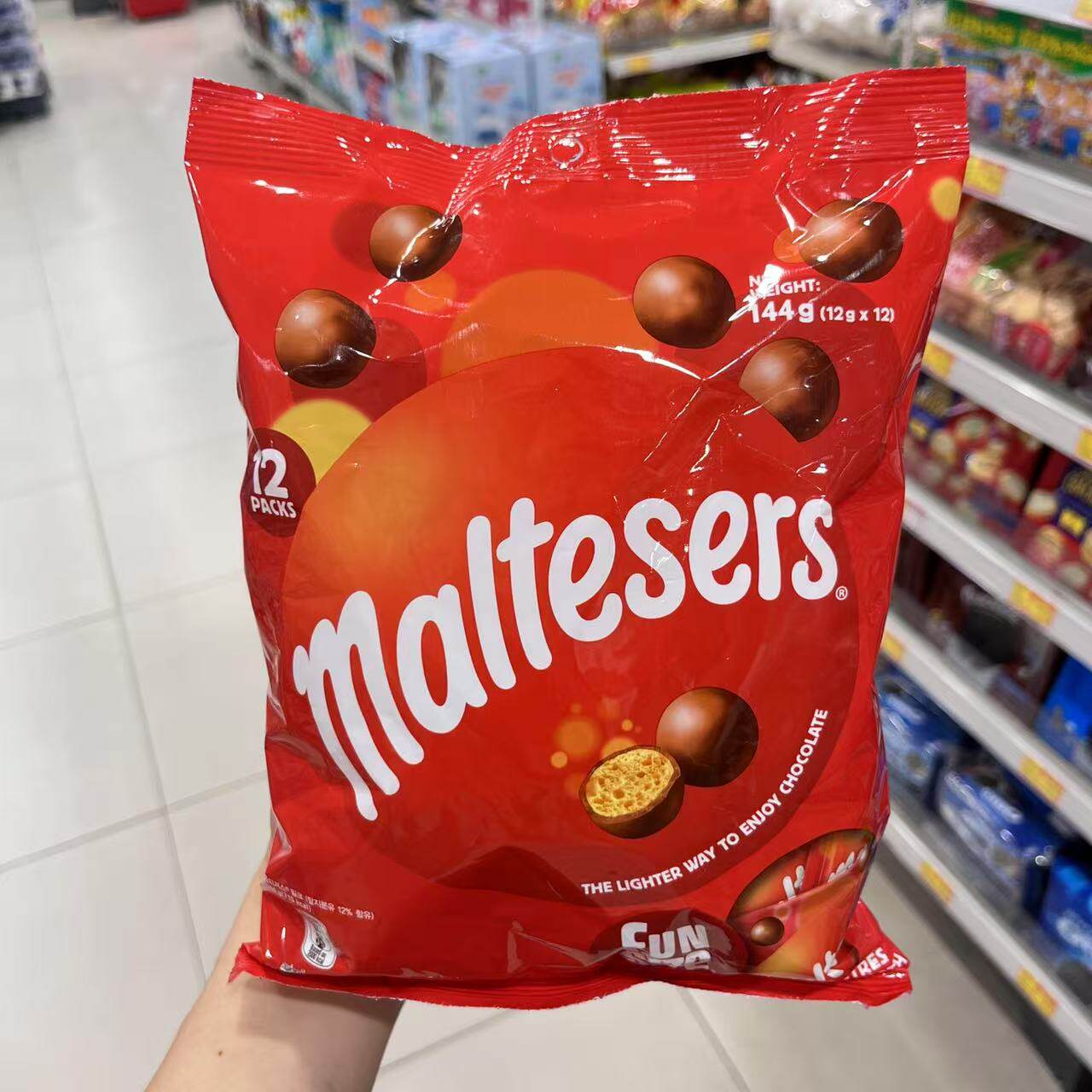 代购 进口麦丽素澳洲品牌maltesers麦提莎巧克力家庭分享装12小包