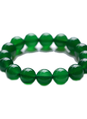 绿玛瑙单圈男女款手串送鉴定证书