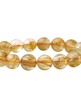 天然时尚风饰品金发晶手链