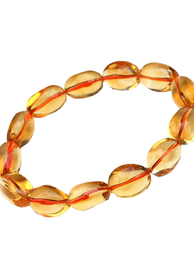 臻唯金橘黄天然巴西戒面级黄水晶