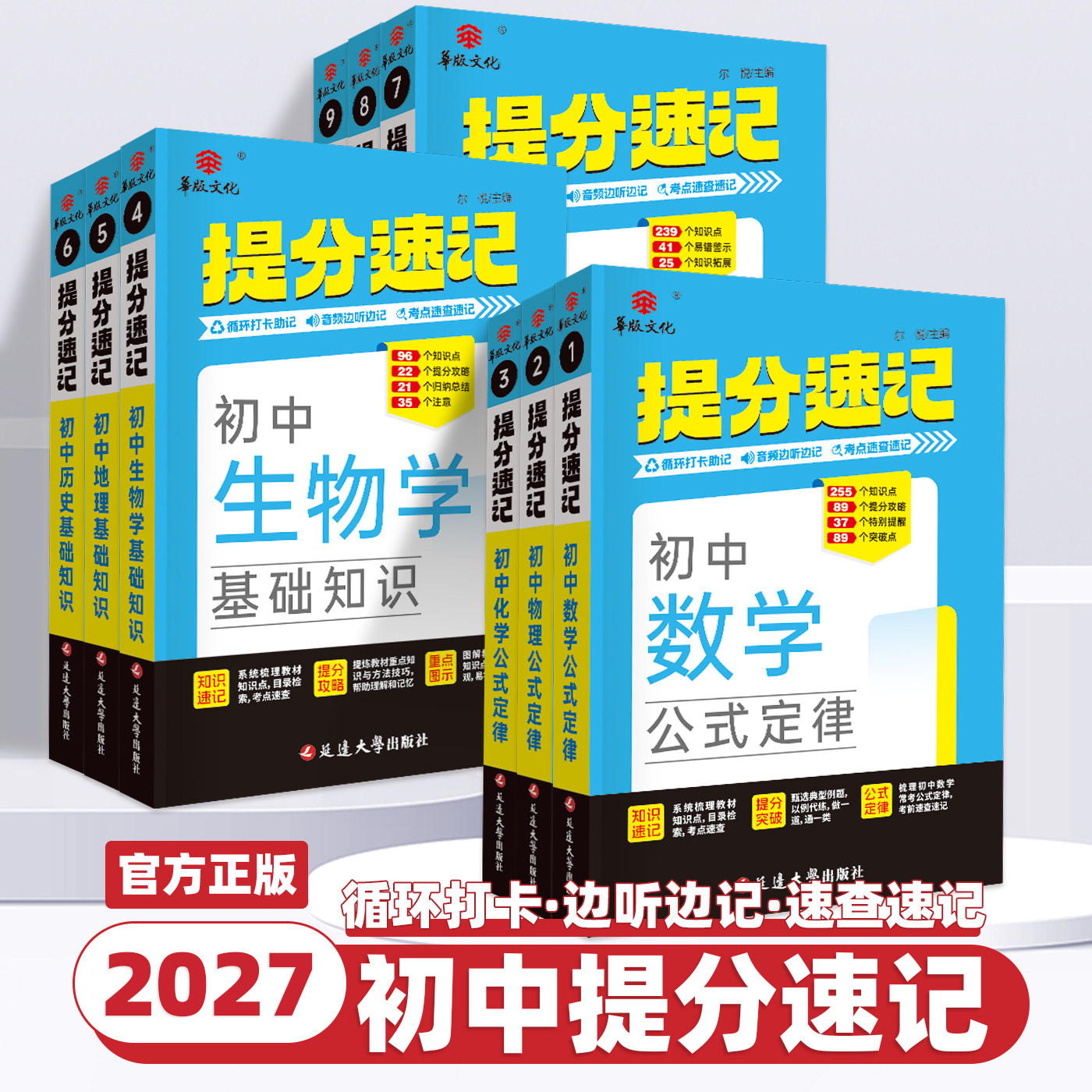 2027新版初中提分速记语文数学英语物理化学七八九年级初中小四门答题模板必背知识历史地理生物政治古诗文词汇手册掌中宝华版文化