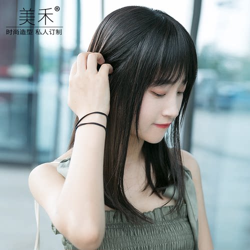 空气刘海网红锁骨发全真发假发套
