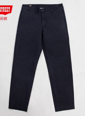 第五街5th street男宽松商务休闲直筒裤中腰简约长裤017913-213