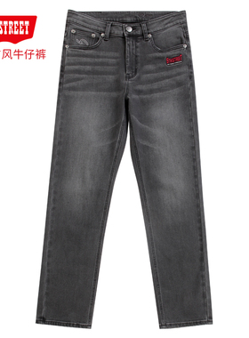 第五街5th street时尚潮流男装保暖宽直筒加绒牛仔裤315913-224
