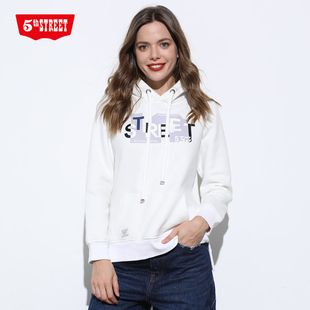 上衣161802 卫衣春秋舒适韩版 203A0 休闲套头连帽长袖 第五街女装