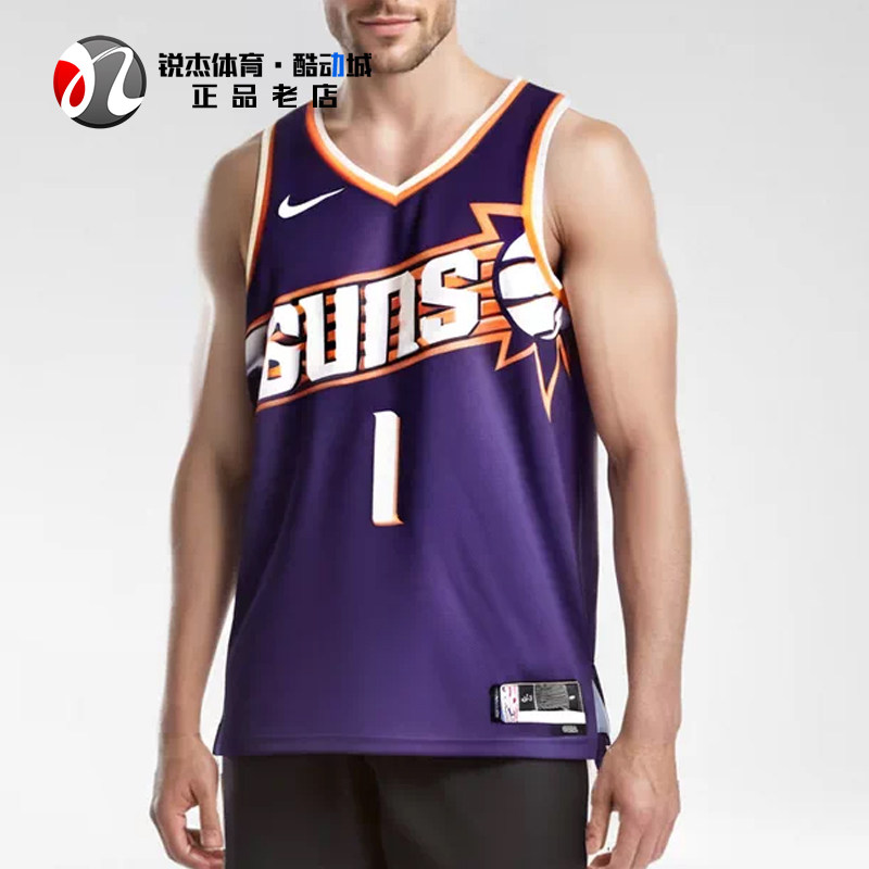 耐克Nike 男子太阳队德文布克球衣篮球背心无袖T恤DV4855-566