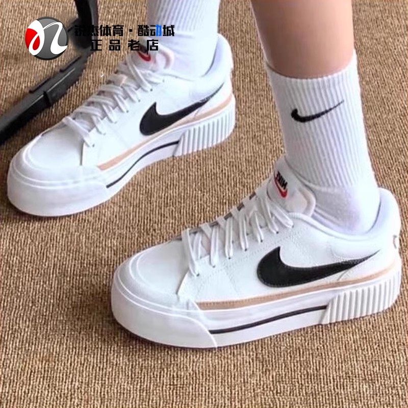 耐克Nike COURT LEGACY LIFT女子轻便厚底增高低帮休闲板鞋DM7590