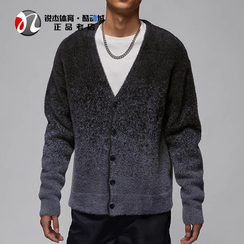 耐克Nike男士保暖V领开衫外套