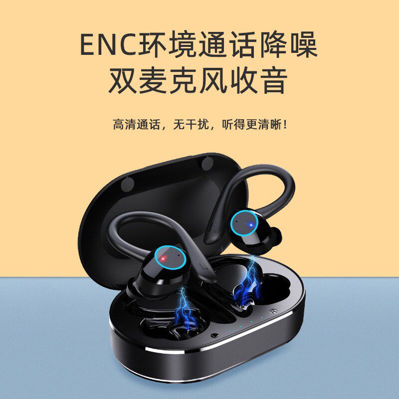 选购跨境私模Ai翻译无线蓝牙耳机触摸ANC-Q25降噪通话挂耳式蓝牙
