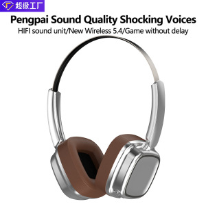 跨境新爆款美拉德复古头戴式蓝牙耳机无线蓝牙5.4重低音小巧直销