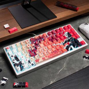 sakura玛奇玛机械键盘键帽侧刻pbt87键/108/68/75配列透光客制化
