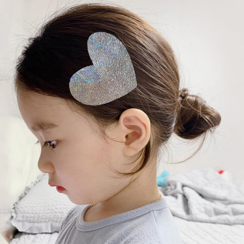 韩版儿童发夹女童夹炫彩爱心发夹