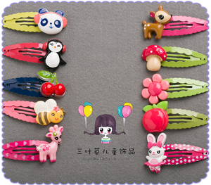 樱桃儿童发夹女头饰韩国可爱夹子宝宝bb夹小女孩边夹发饰女童发卡