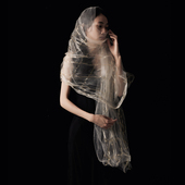 风格 cicidream 古典油画 新品 古法蚕丝空气感披肩纱丝巾围巾 春季