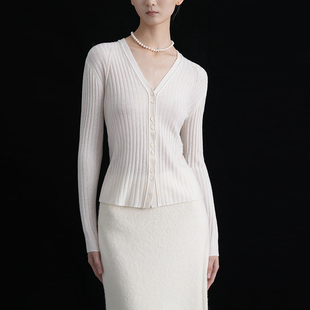 软 织出来 开衫 柔针织衫 薄 细 暖 皮肤衣 200s羊毛 cicidream