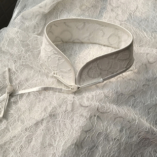 cicidream 当传统工坊蕾丝 遇到 手工缝制旗袍白色连衣裙