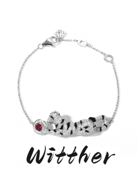 Witther原创设计满钻豹子手链轻奢高级感滴油斑点猎豹手链女小众